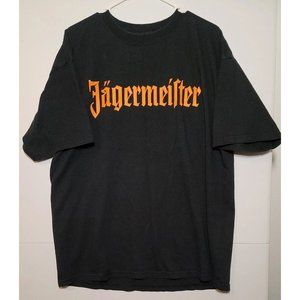 Jägermeister Cotton T-shirt Size XL Black Short Sleeve Crew Neck Liquor Logo